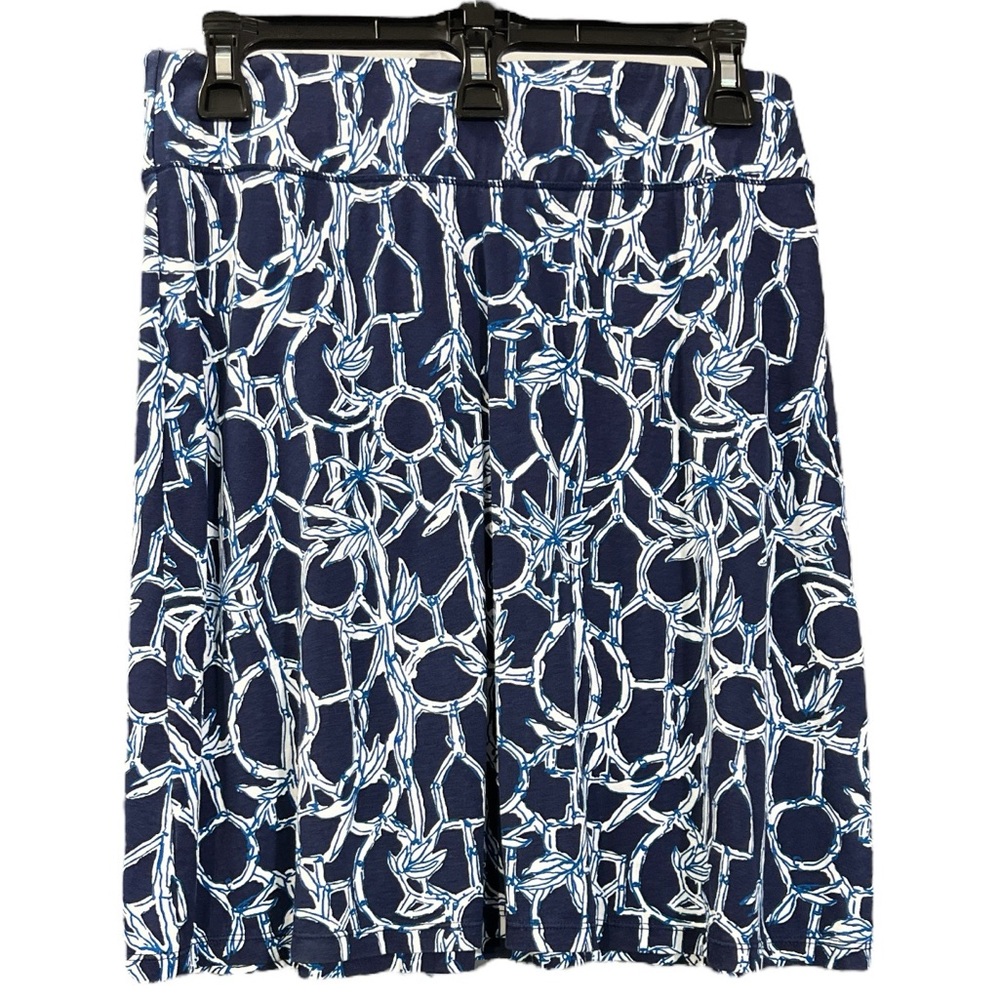 Lilly Pulitzer Brenna HighTide Lucky Bamboo skirt.  Navy and white EC size small